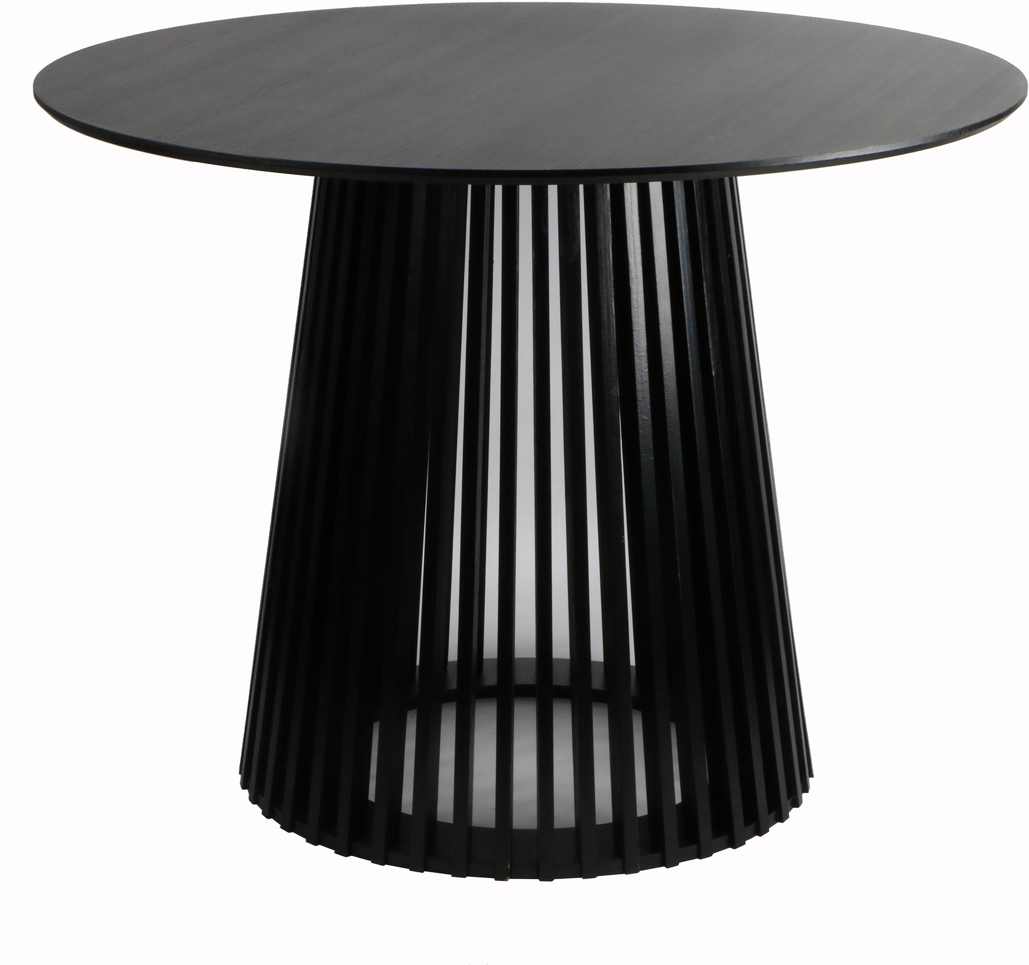 Black round dining table 100 cm