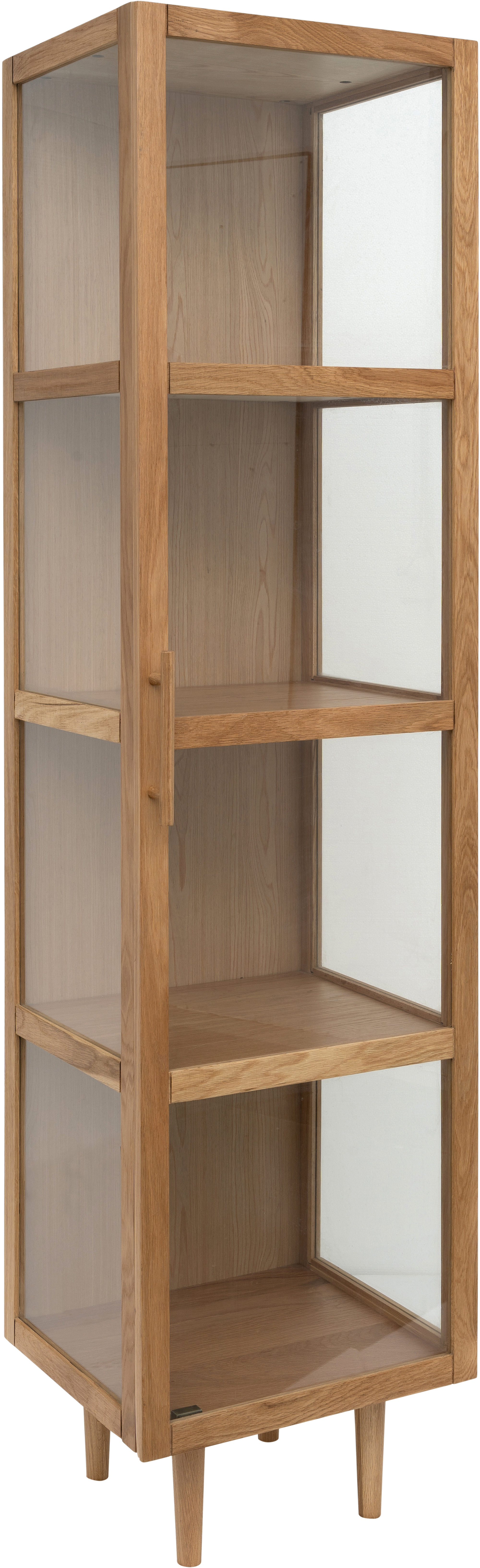 Malu vitriini kapea, natural tammi/tammiviilu