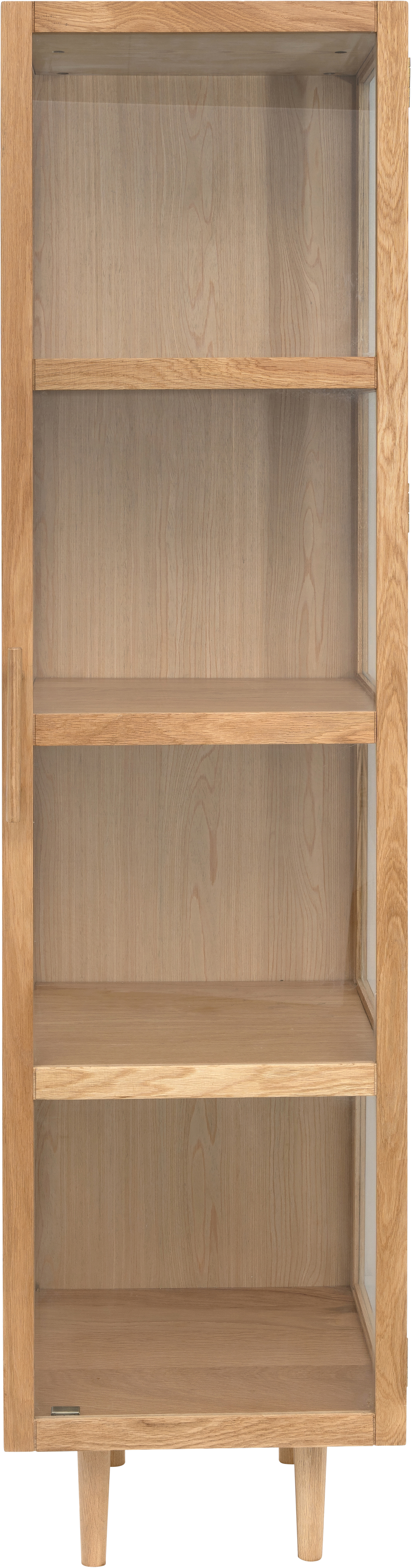 Malu vitriini kapea, natural tammi/tammiviilu