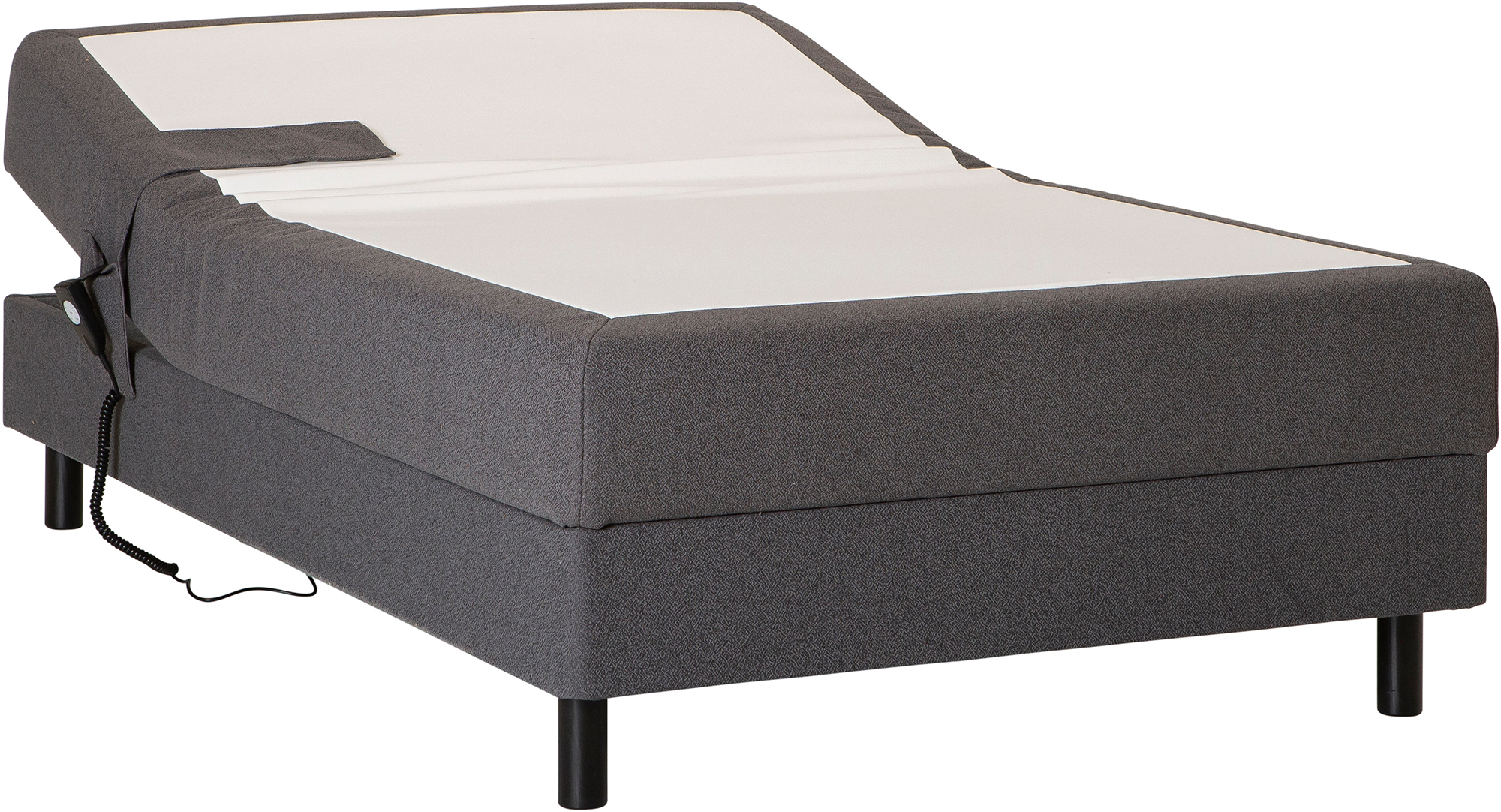 Unelle 300 moottorisänky pocket 5-vyöh. 120x200cm, Fano 93 tummanharmaa, sis. jalat 60031mu