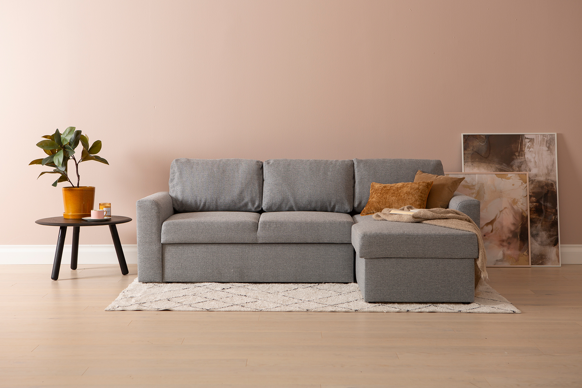 Ingrid 3-istuttava vuodedivaanisohva harmaa